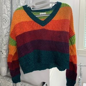 Cropped Colorful Sweater